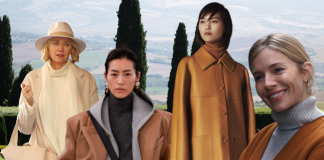 IL FASCINO DISCRETO DEL QUIET LUXURY Quattro modelle eleganti presentano quattro look distinti di quiet luxury, con abiti impeccabili, tonalità neutre e dettagli sartoriali sofisticati.